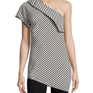 Diane Von Furstenberg Black and White Striped Top